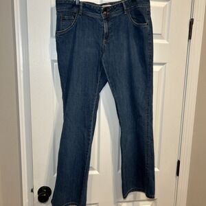 Dear AB Jeans Womens Size 14R Flap Pockets‎ Light Wash Flare Bootcut Boho Chic
